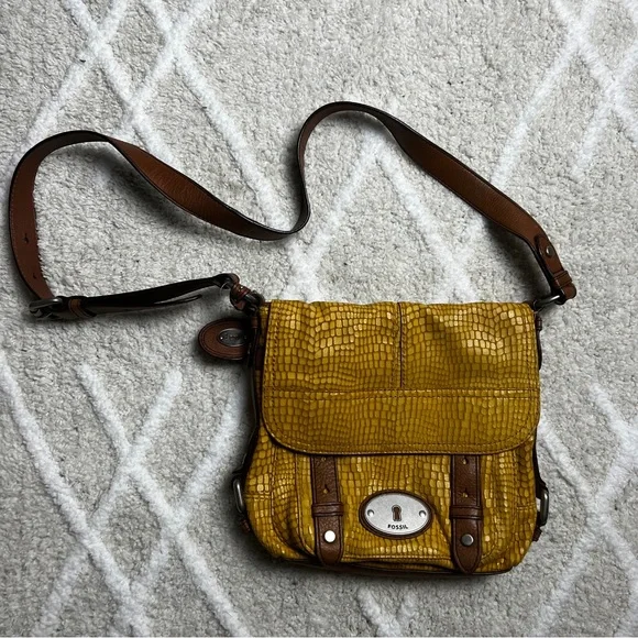 Fossil Yellow Crossbody Handbag - Picture 2 of 7